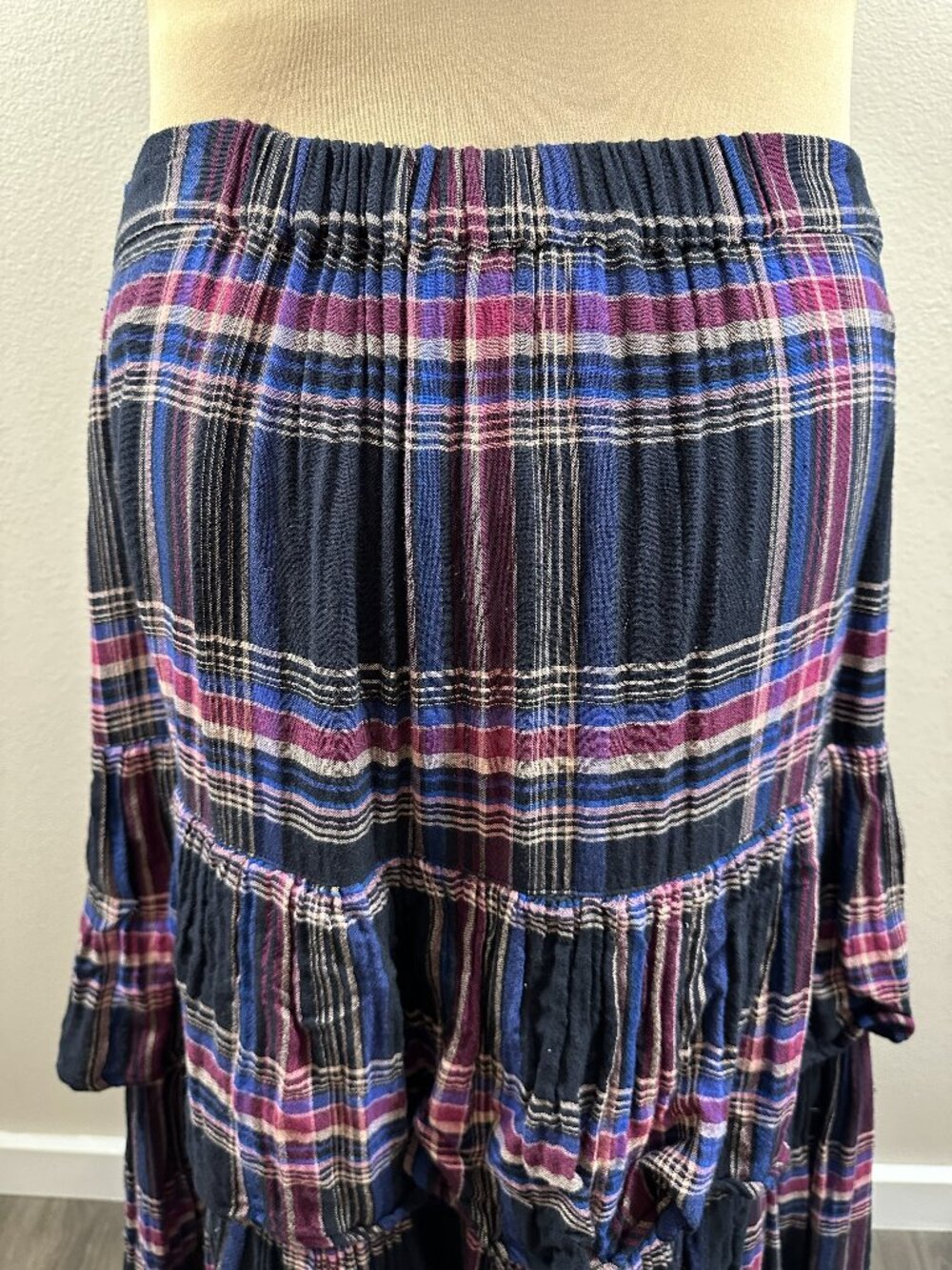 Sundance Plaid Tiered Maxi Skirt - Picture 5 of 5